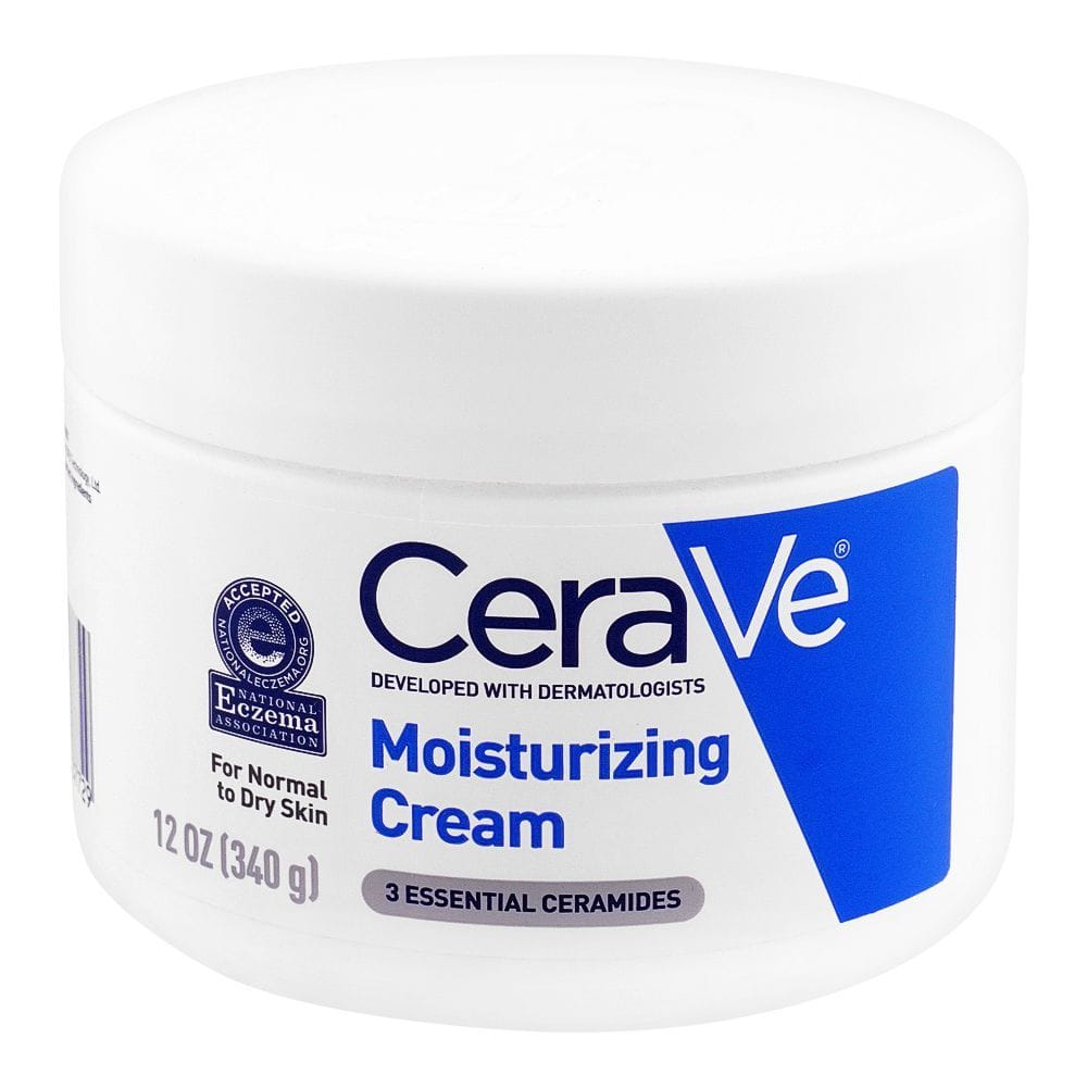 CeraVe Moisturizing Cream (12 oz / 340g) – Hydrating Body & Face Cream for Normal to Dry Skin