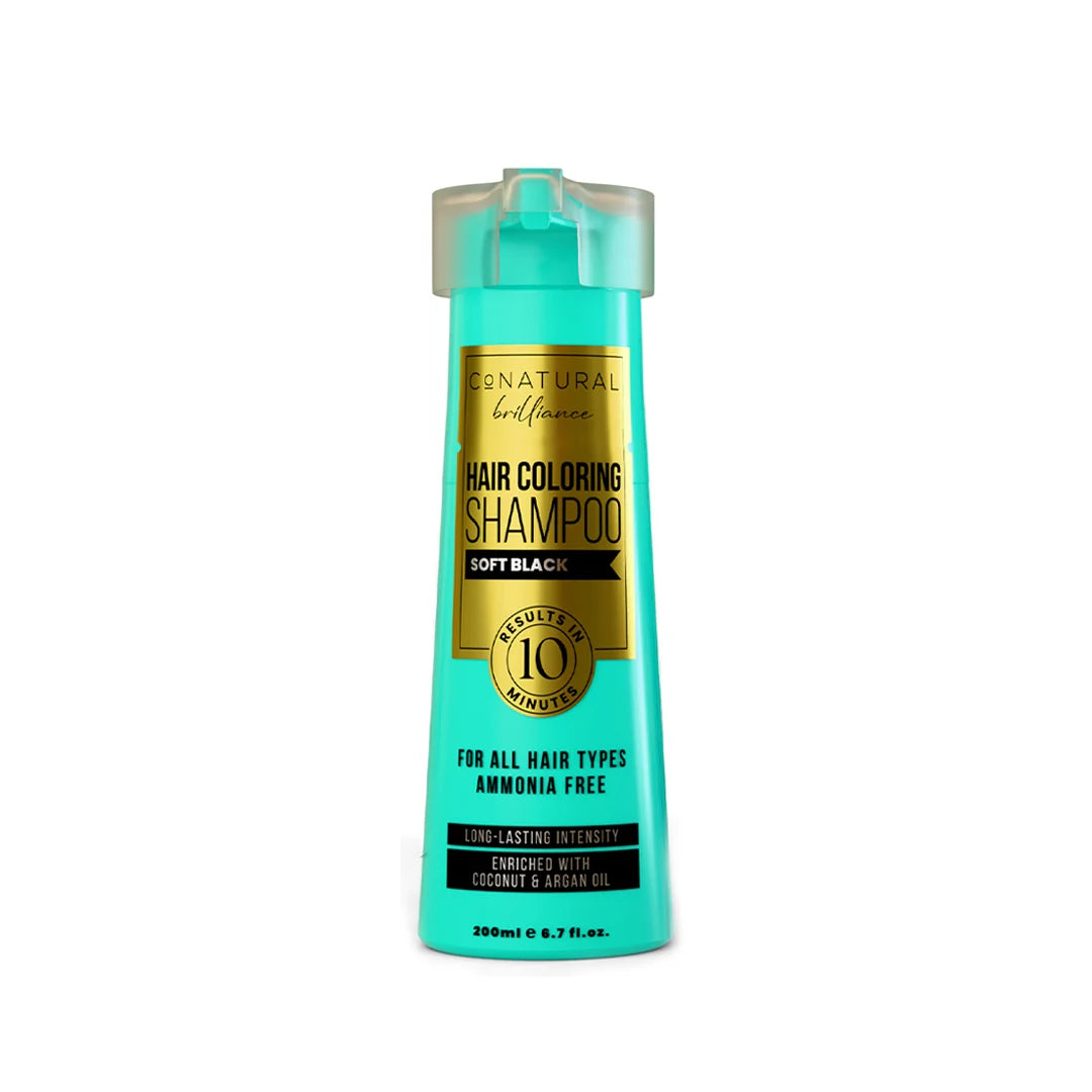 Conatural Hair Coloring Shampoo – Soft Black