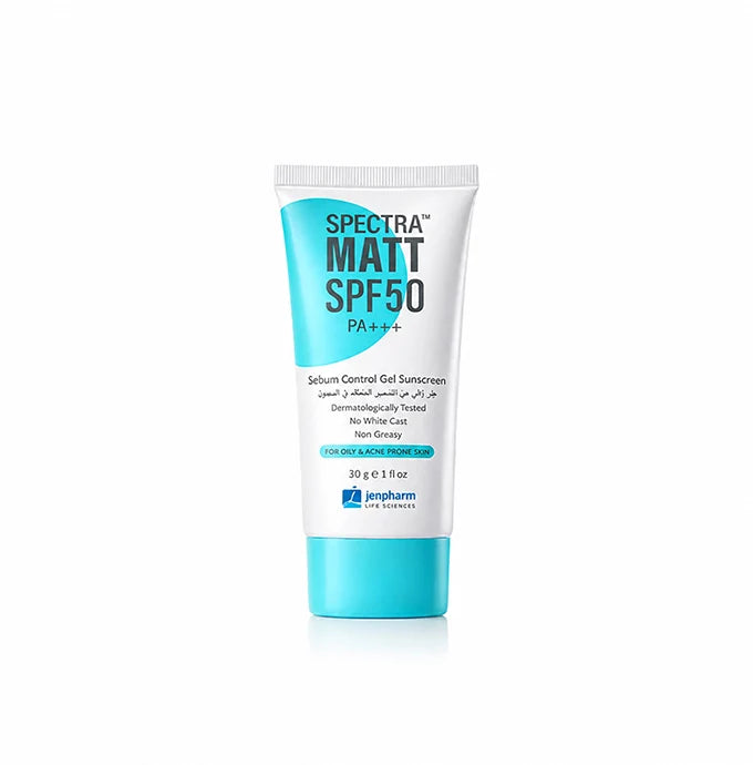 Jenpharm Spectra Matt SPF 50 Sunscreen 30g | Sebum Control Gel for Oily & Acne-Prone Skin