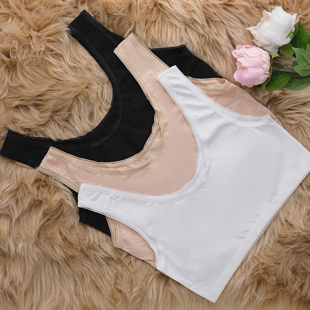 IFG Teens 001 Seamless Scoop Neck Crop Top & Camisole Set for Teens & Women